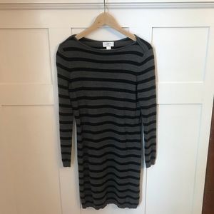 Loft Navy and Gray Sweater Dress MP